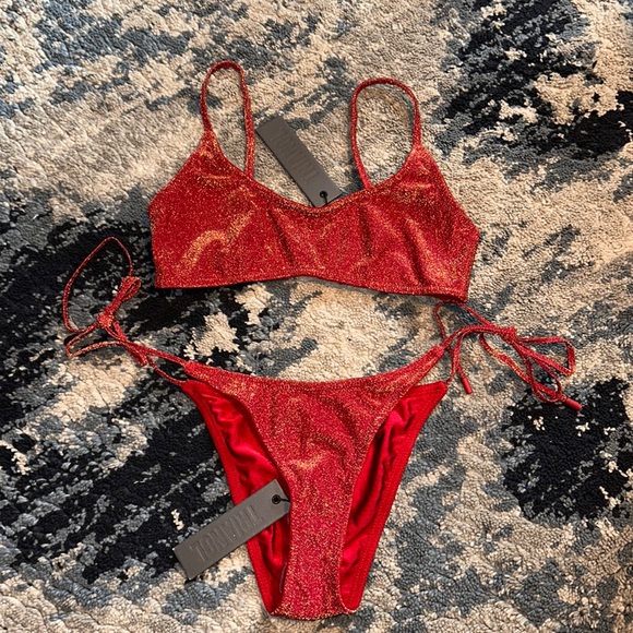 Ruby Sparkle swimsuit set with bag. - Picture 2 of 4